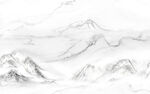 高端中式客厅山水 分层TIF
