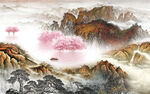国画新款背景山水 TIF分层