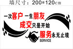 一次客户 一生朋友 文化墙