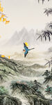 国画玄关大气山水 TIF分层