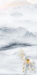简约玄关大气山水 TIF分层