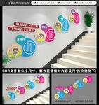 校园楼梯文化墙