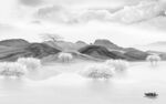 客厅现代灰色山水 TIF分层