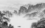 新品山水灰色图 tif分层画