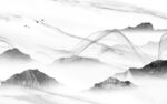 中国风简约新款山水 tif分层