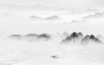 中式客厅意境山水 tif分层