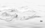 中国风灰色高档山水 tif分层