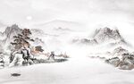最新意境大山水画 TIF分层