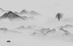 新中式高档灰山水 tif分层画