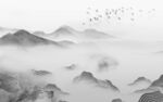 高端大气背景山水 tif分层