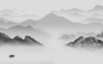 电视高档灰色山水 TlF分层