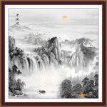 山水国画山水画