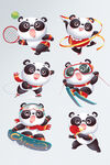 熊猫体育健康健身运动会滑雪速滑