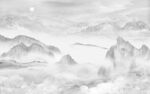石纹高档灰山水 tif分层画