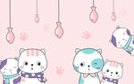 卡通儿童房间猫猫壁画