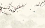 中式山水背景墙