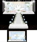 蓝色大理石婚庆效果图