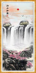 国画竖幅山水
