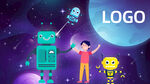 星空宇航员儿童房背景墙图片