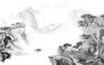 高清 风景灰色山水 tif分层