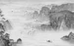 大气 中式灰色山水 TIF分层