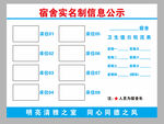 宿舍实名制信息公示牌