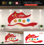 跟党一起创业标语文化墙