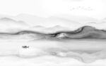 高清 背景墙山水画 tif分层