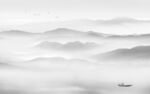 水墨最新山水墙画 tif分层