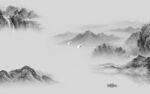 中国风山水电视背景 tif分层