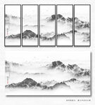 抽象山水水墨