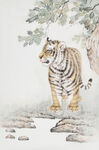 古典老虎中式装饰画