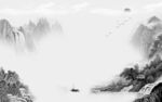 中式 最新背景山水 TIF分层
