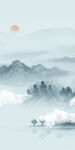 水墨山水无框玄关 TIF分层