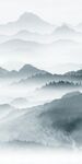 中国风山水背景玄关 TIF分层