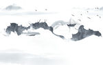 轻奢装饰画 水墨山水风景画