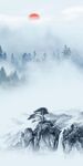 爆款 无框玄关山水 tif分层