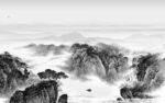 大气客厅灰色山水 TIF分层