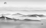 中国风灰色高雅山水 TIF分层