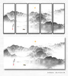国画抽象山水画