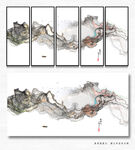 国画水墨山水画