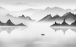 水墨 山水电视背景 tif分层