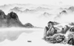 高端 山水电视背景 tif分层