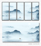 抽象画山水晶瓷画
