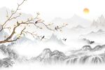 新中式背景墙
