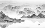 大气高端客厅山水 tif分层