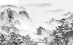 高档高端客厅山水 tif分层