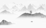 高端灰色新山水画 TIF分层
