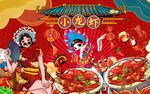 麻辣小龙虾工装背景图片