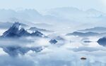 中式别墅客厅山水 tif分层